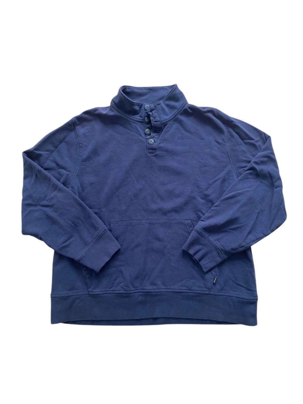 Lucky Brand, Navy Button-Neck Pullover Sweatshirt, Men XL